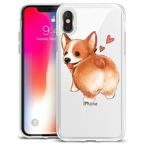 Thin Rubber Designer Cell Phone Cases For Iphone X Sweat Free Animal Puppy Dog