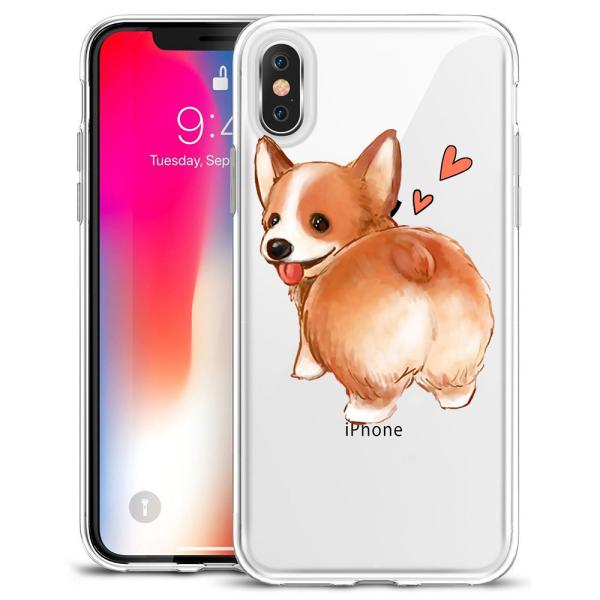 Thin Rubber Designer Cell Phone Cases For Iphone X Sweat Free Animal Puppy Dog