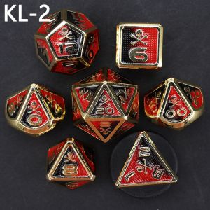 7 Skeleton Dice, Multi Faced Digital Color DND Board Game, Dragon and Dungeon