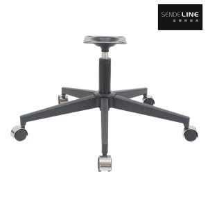 The iron base of the office chair and the 5-star black legs of the rotating chair are perfect for your office space