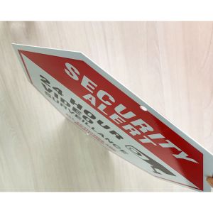 Rustfree Metal Aluminum Reflective Security Alert Sign 11.5inch Custom