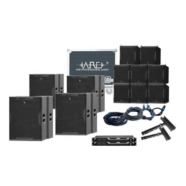 Quality ARE Audio Line Array Speaker PA System with Eight Single 10" Full Range and Four 18" Bandpass Subwoofers wholesale