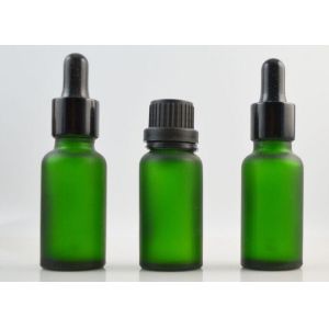 China Glass Dropper Empty Cosmetic Containers , Frosted Essential Oil 15ml Face Cream Jars on sale