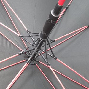 Square Shape 8 Ribs Storm Proof Umbrella With Reflective Logo Print And