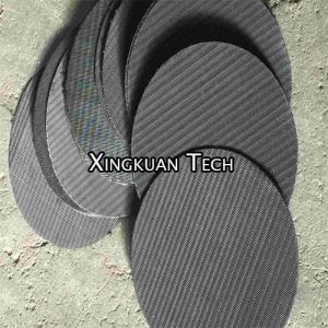 305mm Diameter 12 / 64mesh Black Wire Cloth Plain Steel Iron Mesh