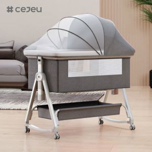 Detachable baby bassinet bedside crib with mosquito net and mattress, Crib