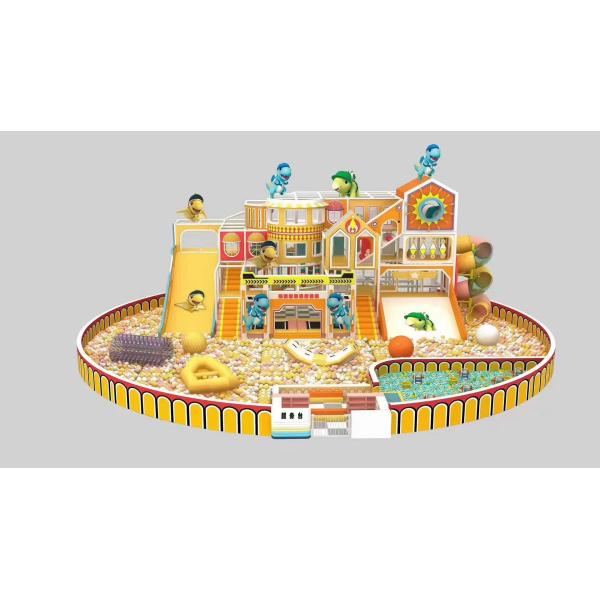 Indoor Play Center with Slide Ball Pit Balls and Customizable Allowable Passenger