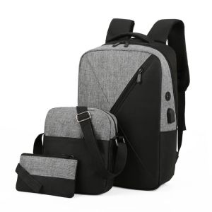 Oxford Computer Backpack Sets 3 In 1 Unisex Laptop Backpack Set