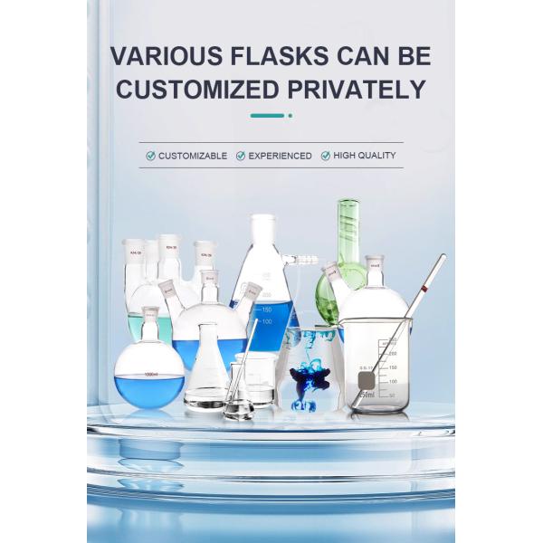 50ml-10000ml Capacity Erlenmeyer Flask for Chemical Laboratory Wide Narrow Design