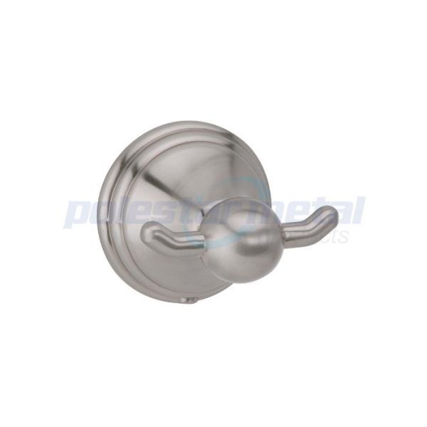 Quality 2-1/2" Width Zamak 32500 Series Collection Satin Nickel Double Robe Hook wholesale