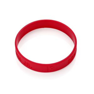 China Awareness bracelets engraved lettering red color 202*12*2mm customized on sale