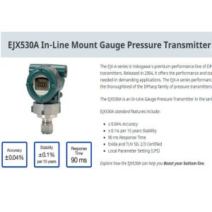 EJX530A Industrial Differential Pressure Flow Transmitter With Accurate