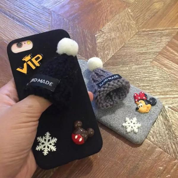 DIY Korean Style Lovely Microfiber VIP Wool Handmade Hat Snowflake Back Cover