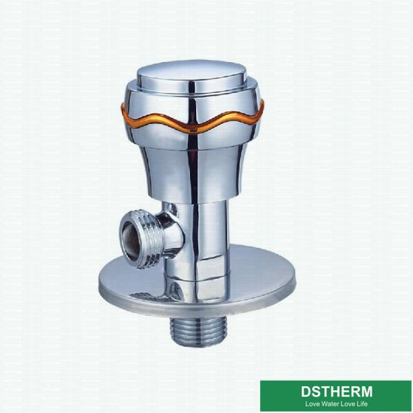 Quality 1/2 Inch Chromed Wall Mounted Kitchen Basin Water Round Handle Quick Open Bathroom Cock Valve Brass Angle Valve wholesale