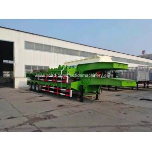 Steel Q345 CCC 60 Ton 3 Axle Low Bed Trailer With Mechanical Ladder