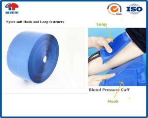 China 100mm Nylon Hook Loop Fastener , Blue Soft heavy duty hook and loop on sale