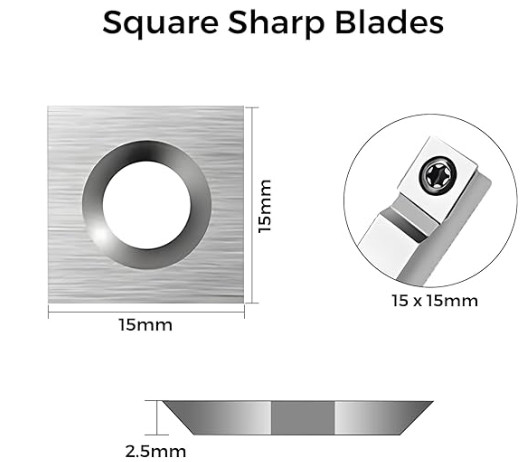 15x15x2.5-30° Square Round Sharp And Square Sharp Wood Carbide Helical Knives For Spiral And Helical Head Planer