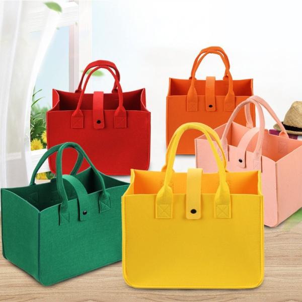 Felt Tote Bag with Durable Handles Grocery Bags Travel Heavy Duty Shopping Find