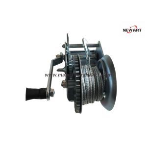 Small Boat Towing 2 Speed Manual Hand Winch Hand Crank Winch With Cable /