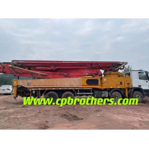 Used 2013 Putzmeister 56m Concrete Pump Placing Boom on Benz Chassis for Stable