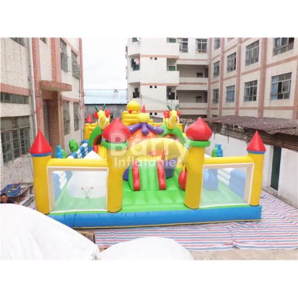 Kid Friendly Inflatable Amusement Park With Printing Outdoor Playground Blow Up
