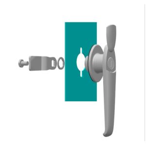 Bright Polishing L Shape Door Lock Antitheft Electronic Cabinet Lock