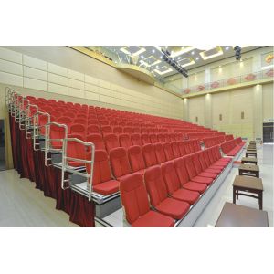 Manual Operation Foldable Telescopic Bleacher Seating Floor Mounted