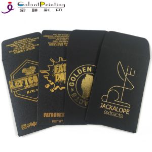 Cheap OEM Envelope Printing Services Shatter Black Gold Oil Wax Extract Coin Envelopes 2.25 X 3.5 Inch for sale