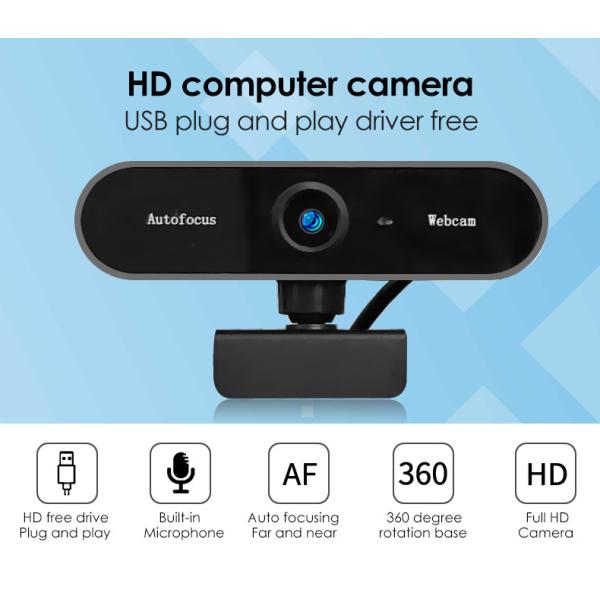 1080P Autofocus Webcam With Microphone USB Web Camera Streaming WebCam For Video