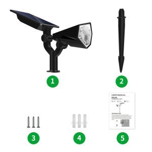 Adjustable IP65 Waterproof SMD3838 LED Outdoor Solar Spot Lights