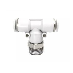 PB T Shaped Pneumatic Quick Coupling Male Thread Positive Tee Air Connector