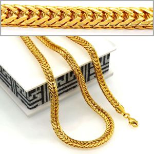 Cheap Korean Fishbone chain New Trendy Suitable for men and women Jewelry 18K Real Gold Plated for sale
