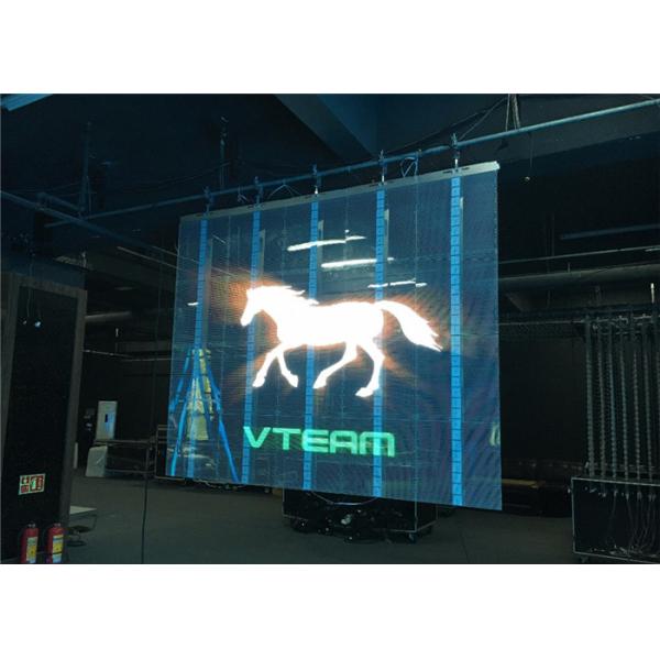 Energy Saving Large Outdoor Transparent LED Wall Giant Screen , Reduce The Wind