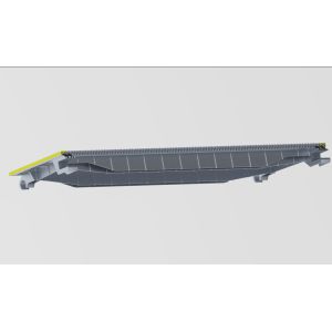 Type 1400 Escalator Step 400 Grey Aluminum Pallet With 2 Sides Yellow Demarcatio