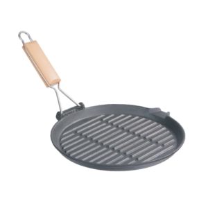 Cheap 27cm Cast Iron Grill Griddle 10inch With Folding Handle ISO9001 for sale