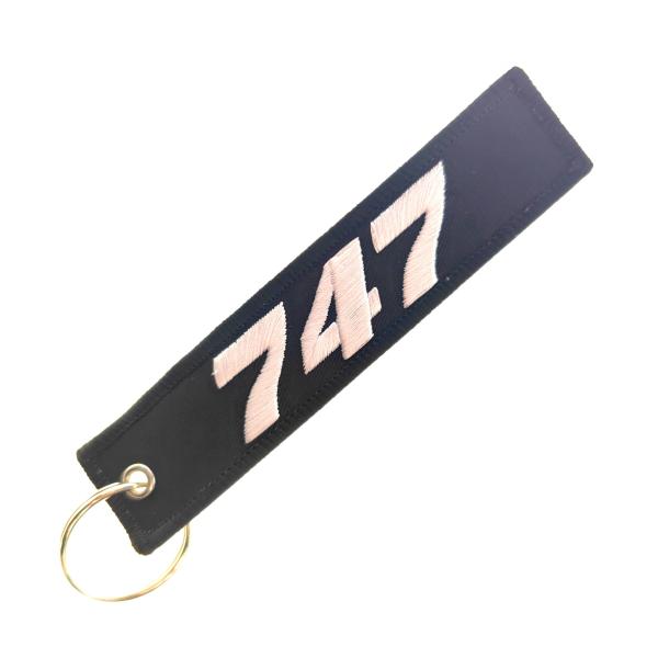 Quality Bold 747 Embroidered Keychain Set | Dual-Color Retro & Modern Styles | Aviation Collector's Gift wholesale