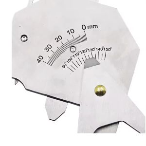 Silver Stainless Steel Double Slide Welding Gauge for Multi Function Welding