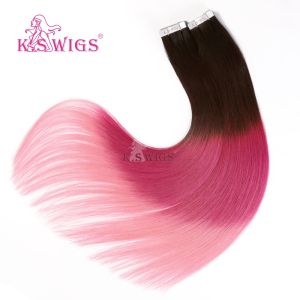 China Wholesale Perfect Quality 100% 3Tones remy Ombre color European thick Tape on Human hair extensions on sale