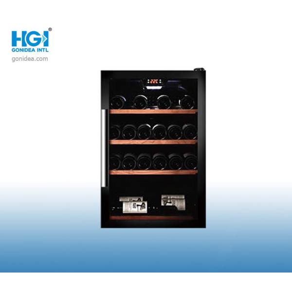 Electronic Aluminium Black Door Upright Red Wine Showcase For Hotel