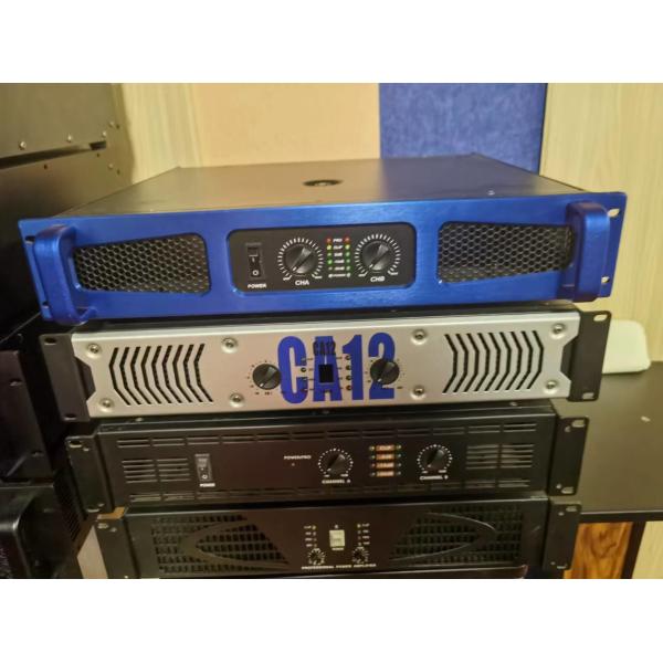 Quality 2 Channel 2U Professional Power Amplifier With Structural Design And Bright Gold Panel wholesale