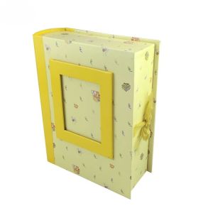 3 Drawers Foldable Gift Boxes Yellow Keepsake Jewelry Box Flip Top Boxes With