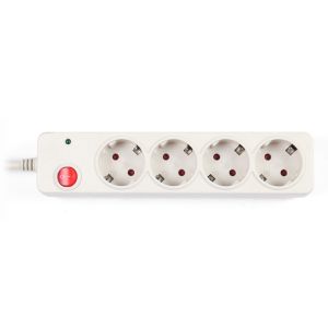 4 outlet Germany Type Extension Socket, With Surge Protector