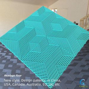 Three Dimensional 19mm Garage Tiles Interlocking Heavy Duty Garage Floor Squares
