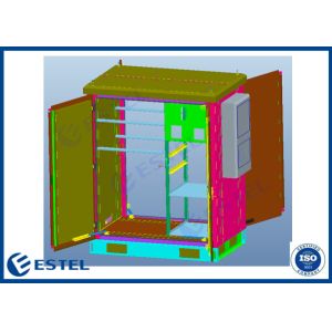 2 Compartment IP66 H1800mm Outdoor Electrical Cabinet
