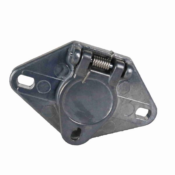 Round USA Trailer Plug 6 Pole Trailer Socket Connector Silver Color