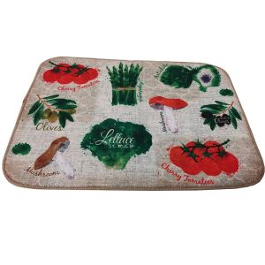 38x50cm Tableware Dish Drainer Mat 220gsm Microfiber Cloth