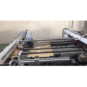 Double Two Piece Automatic Folding Hot Melt Glue Cardboard Box Gluing Machine