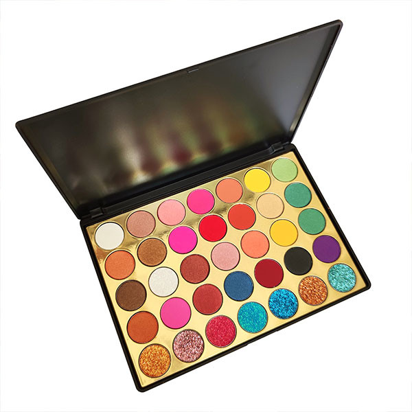 Quality 35 Colors High Pigment Private Label Custom Logo Eyeshadow Palette wholesale