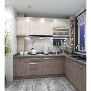 Quartz Stone Countertop Modular Kitchen Cabinets Professional Custom and Highly