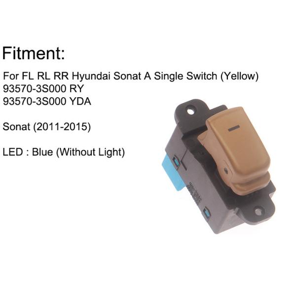 Auto Power window switch FR,RL,RR for Hyundai sonata 8 Single switch 2011-2015
